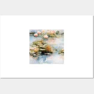 Monet Style Water Lilies 11 Posters and Art